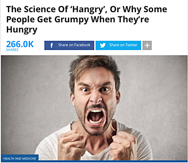 The Science of Hungry, Or Why Some People Get Grumpy When They're Hungry