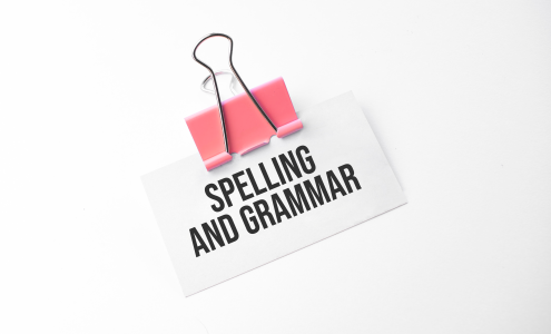 Spelling, punctuation and grammar
