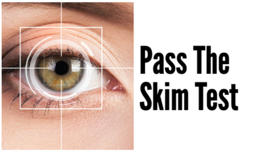 Pass the skim test