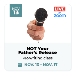 Press release-writing course - Ann Wylie's PR-writing workshop on Nov. 13-17