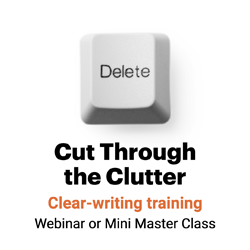 Clear-writing workshop, a mini master class