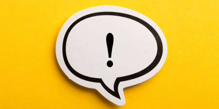 <strong>Too much fluff?</strong> Balance it with fact. <a href="https://www.shutterstock.com/image-photo/exclamation-mark-speech-bubble-isolated-on-1256358394" target="_blank" rel="noopener noreferrer"><em>Image by ChristianChan</em></a>