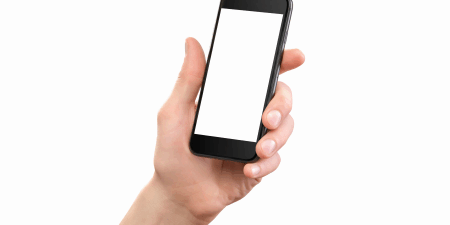 <strong>Does not compute!</strong> More than half of the adults worldwide have basic or nonexistent tech skills. <a href="https://www.shutterstock.com/image-photo/mockup-male-hand-holding-black-cellphone-529259842" target="_blank" rel="noopener"><em>Image by Andrei Mayatnik</em></a>