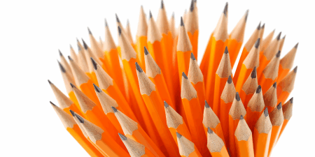 <strong>Sharpen up!</strong> What writing techniques can you learn from these writing tips and tricks? <a href="https://www.istockphoto.com/photo/yellow-pencils-on-a-white-background-gm1002859478-270979780" rel="noopener" target="_blank"><em>Image by 5second</em></a>